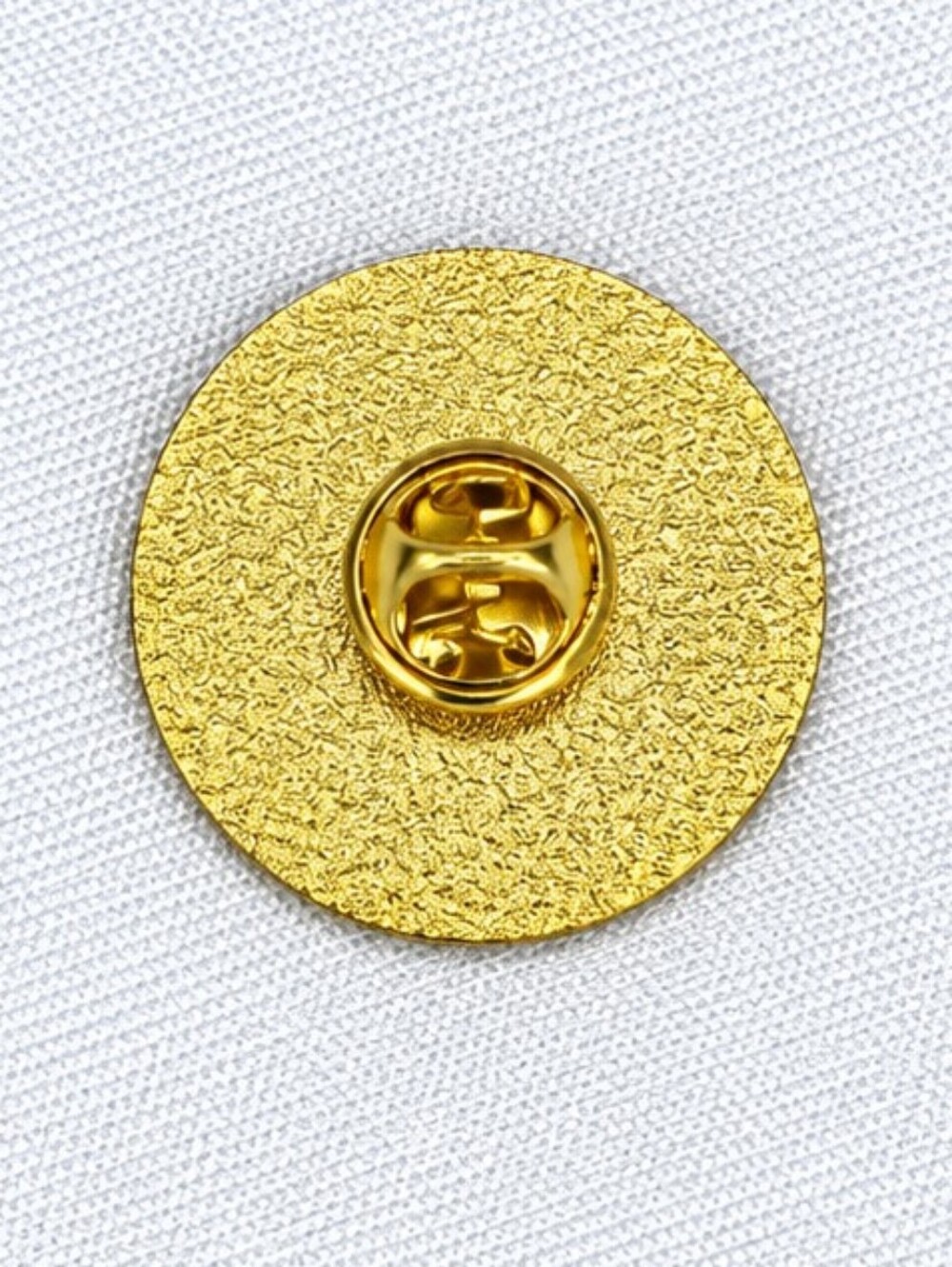 💎 Lily of the Valley Floral Brooch Pin Gold Tone Blue Green Botanical Round - Picture 3 of 4